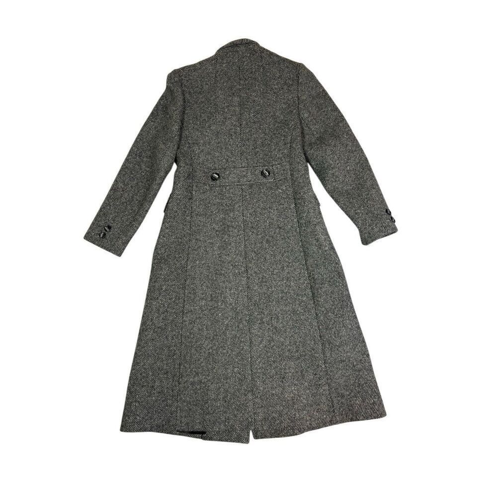 Bromleigh Tweed Coat Womens XS Gray Long Wool Double Breasted - Picture 2 of 8